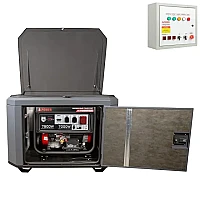 Бензиновый генератор A-iPower A7500TEA в тихом зимнем кожухе 1200 RAL 7024 + блок автозапуска A-iPower 230В/400В 100А 8 ПИН